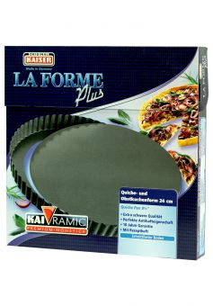 Kaiser La Forme Plus Quiche- und Obstkuchenform mit Hebeboden, 24 cm 
