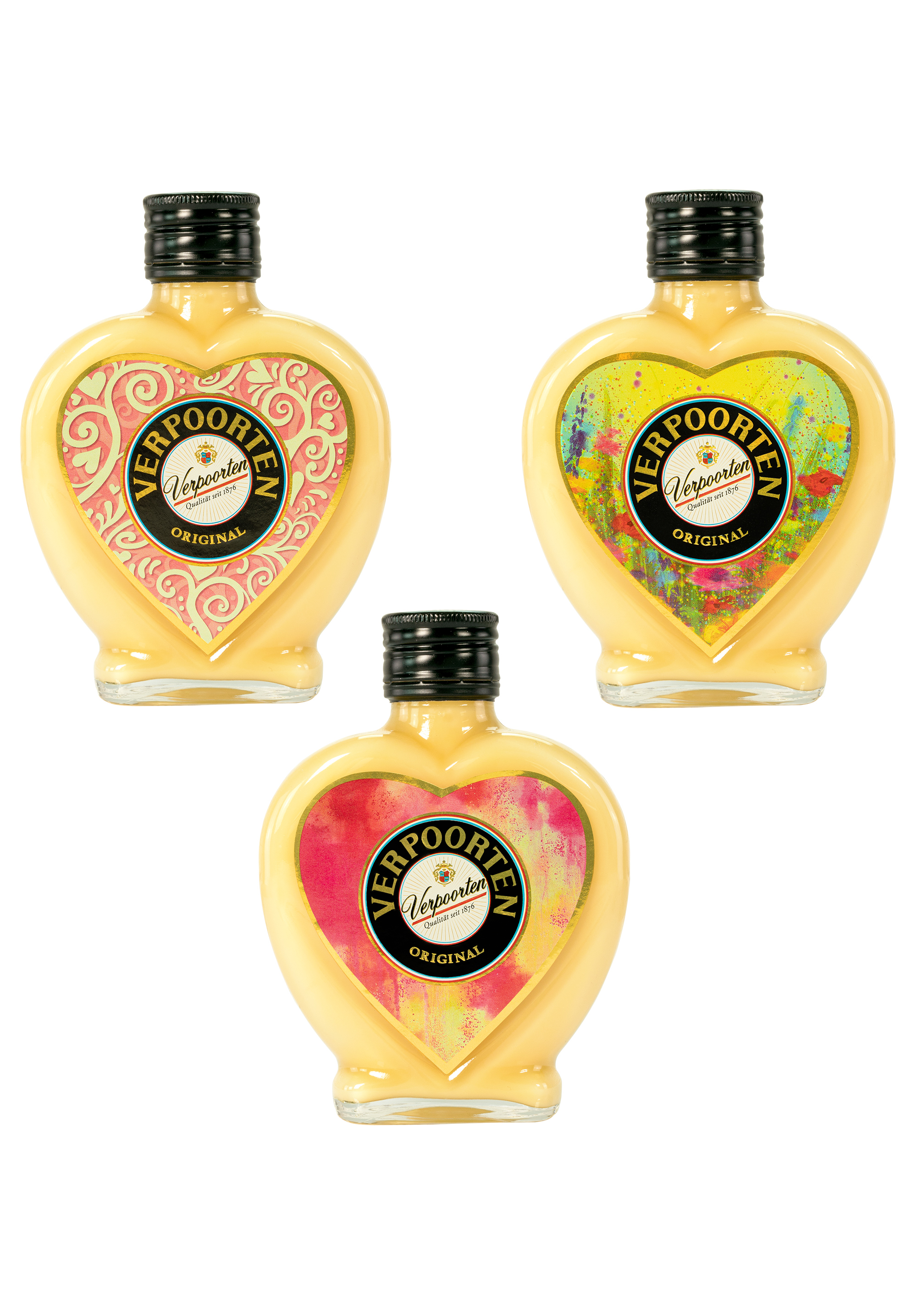 Eierlikör und neue Liköre online kaufen | 3 x Herzflasche 0,2 l ...
